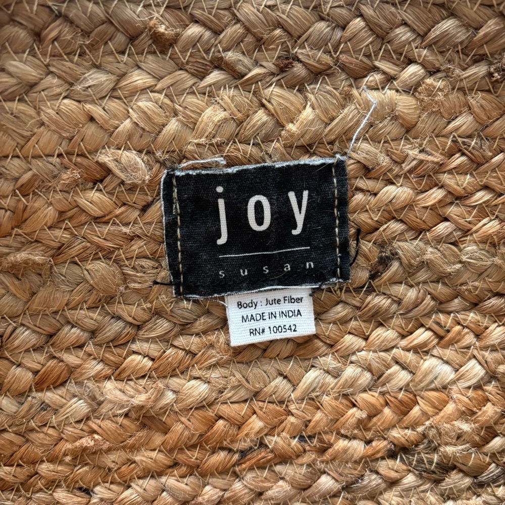 JOY SUSAN Multi Daisy Hand Crafted & Painted Jute Braided Oversize Tote … - Picture 6 of 11
